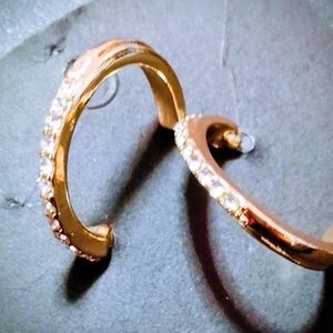 Elegant Gold Plated Women's Hoop Earrings